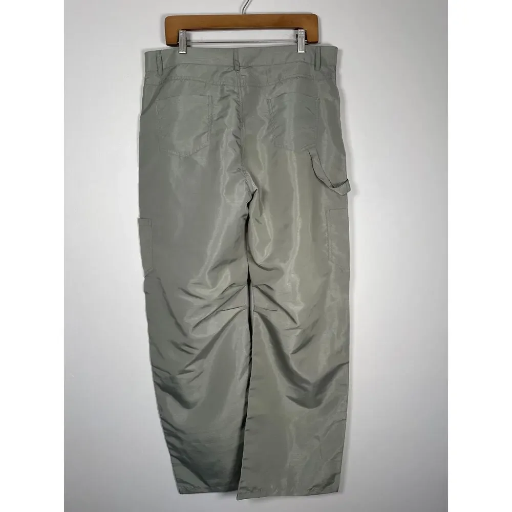 Lioness NEW Miami Vice Pants Size XL (US 10) Sage Green Cargo - Picture 5 of 11